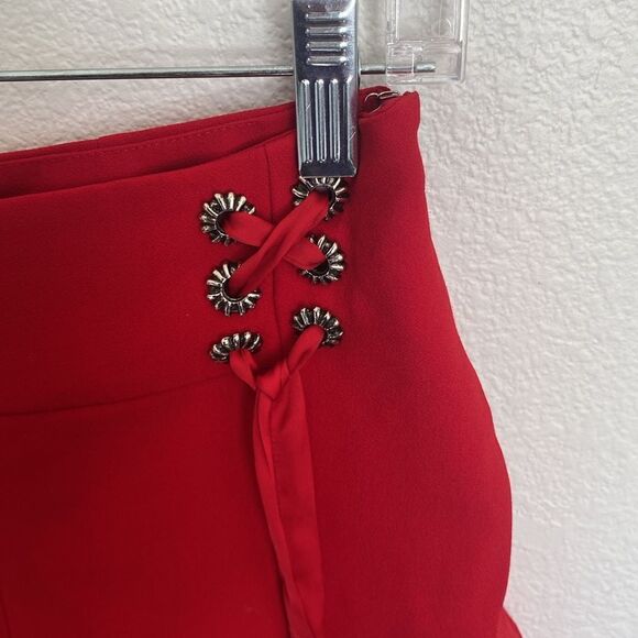 The Kooples Red Lace Up Shorts XS - Picture 5 of 9